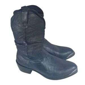 Durango Dingo black leather slouchy cowboy boots